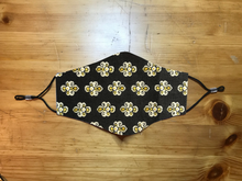 Load image into Gallery viewer, Black Flowers - Reversible with Mustard (Inner Layer)
