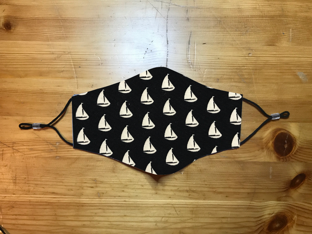 Black/White Sailboat-3Layers Quick Dry Moisturizer Wicking