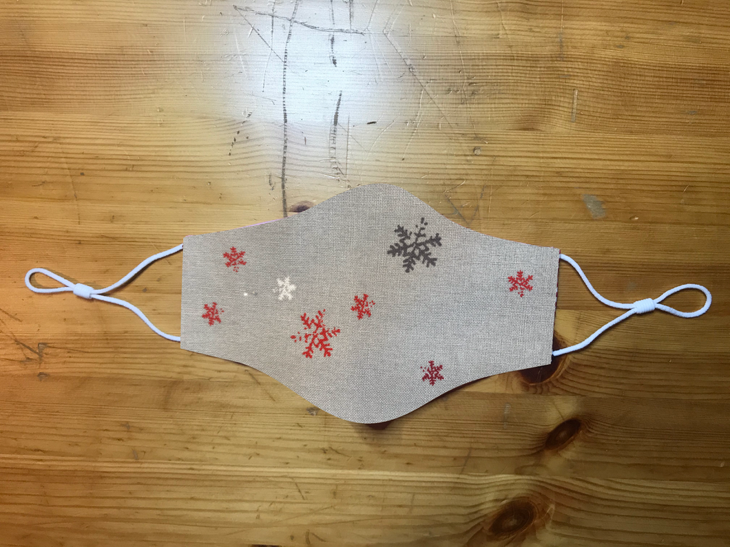 Snowflakes Grey- Reversible with Lite Grey(Inner layer)